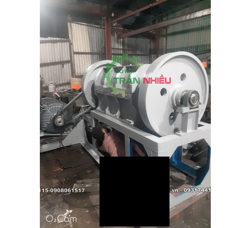 Máy băm keo 2 bánh đà